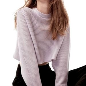 Aritzia Wilfred Lolan Cropped Merino Wool sweater
